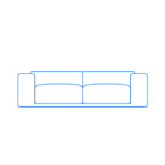 Furniture Couches Sofas Kelston 115 Inch Sofa Sticker Outline Svg File, Free Vectors File